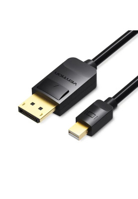 Кабель Vention MiniDisplayPort - DisplayPort V 1.2 (M/M), 3 м, чорний (HAABI)