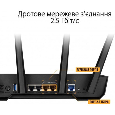 Бездротовий маршрутизатор Asus TUF Gaming AX3000 V2 (TUF-AX3000 V2) (90IG0790-MO3B00) Бездротовий маршрутизатор Asus TUF Gaming AX3000 V2 (TUF-AX3000 V2) (90IG0790-MO3B00)