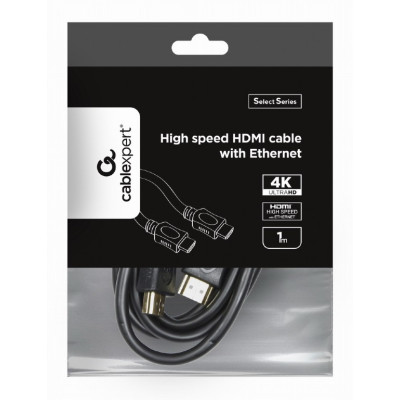 Кабель Cablexpert HDMI - HDMI V 1.4 (M/M), 1 м, чорний (CC-HDMI4L-1M) пакет Кабель Cablexpert HDMI - HDMI V 1.4 (M/M), 1 м, чорний (CC-HDMI4L-1M) пакет