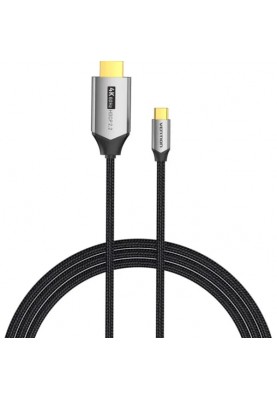 Кабель Vention HDMI - USB Type-C (M/M), V 2.0, 1.5 м, чорний/сірий (CRBBG)