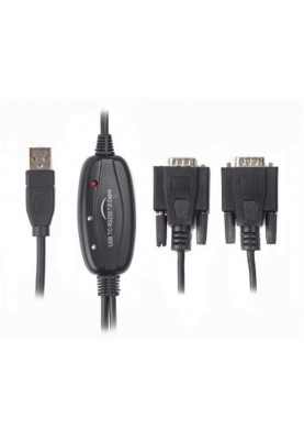 Кабель Viewcon USB - 2хCOM (M/M), 9+25pin, 1.4 м, Black (VE591)