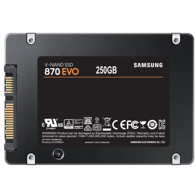 Накопичувач SSD 250GB Samsung 870 EVO 2.5` SATAIII MLC (MZ-77E250BW) Накопичувач SSD 250GB Samsung 870 EVO 2.5` SATAIII MLC (MZ-77E250BW)