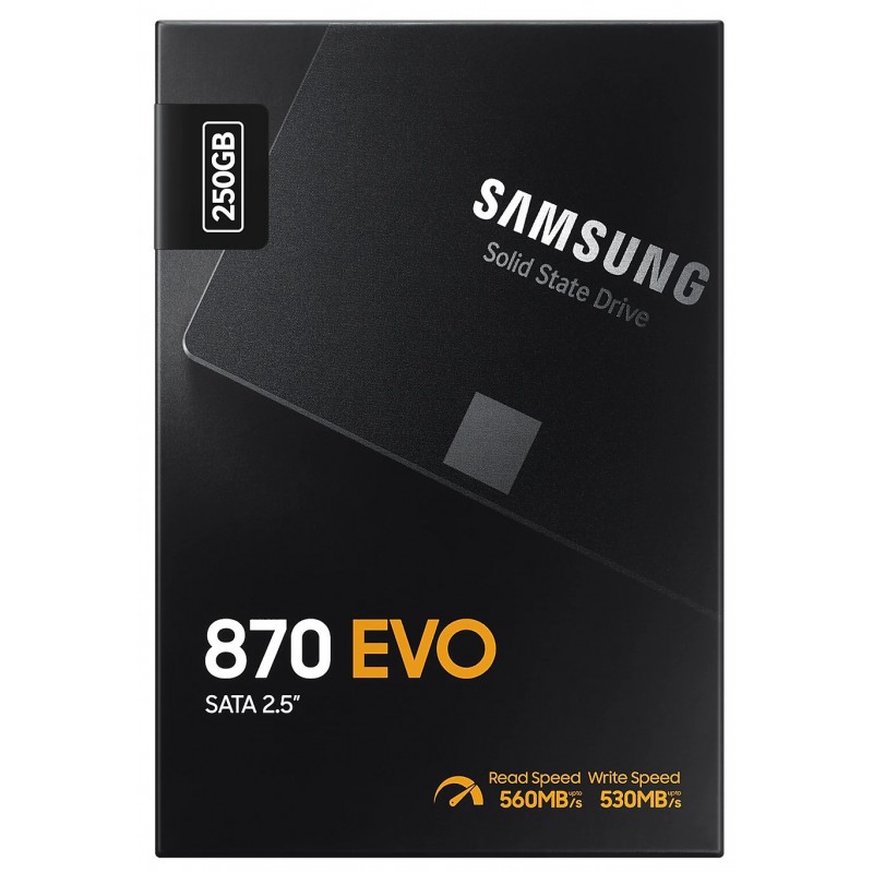 Накопичувач SSD  250GB Samsung 870 EVO 2.5" SATAIII MLC (MZ-77E250BW)