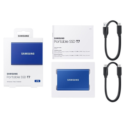 Накопичувач зовнішній SSD 2.5` USB 2.0TB Samsung T7 Indigo Blue (MU-PC2T0H/WW)