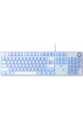 Клавіатура Aula Mechanical F2088 PRO White/Violet, plus 9 Purple keys KRGD blue (6948391234915)