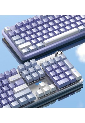 Клавіатура Aula Mechanical F2088 PRO White/Violet, plus 9 Purple keys KRGD blue (6948391234915)