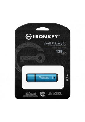 Флеш-накопичувач USB3.2 128GB Kingston IronKey Vault Privacy 50 Type-A Blue (IKVP50/128GB)