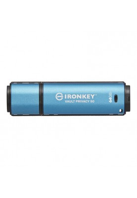 Флеш-накопичувач USB3.2 64GB Kingston IronKey Vault Privacy 50 Type-A Blue (IKVP50/64GB)