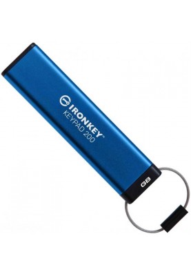 Флеш-накопичувач USB3.2 16GB Kingston IronKey Keypad 200 Type-A Blue (IKKP200/16GB)