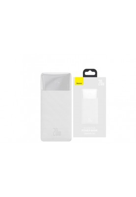 Універсальна мобільна батарея Baseus Bipow 20W 20000 mAh White (PPDML-M02) (1283126558771)