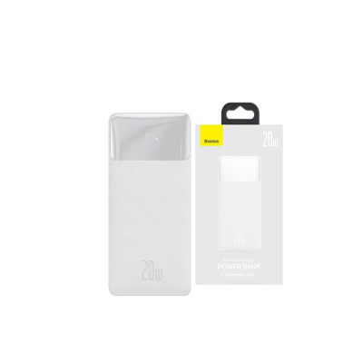 Універсальна мобільна батарея Baseus Bipow 20W 20000 mAh White (PPDML-M02) (1283126558771)