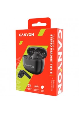 Bluetooth-гарнітура Canyon TWS-5 Black (CNS-TWS5B)