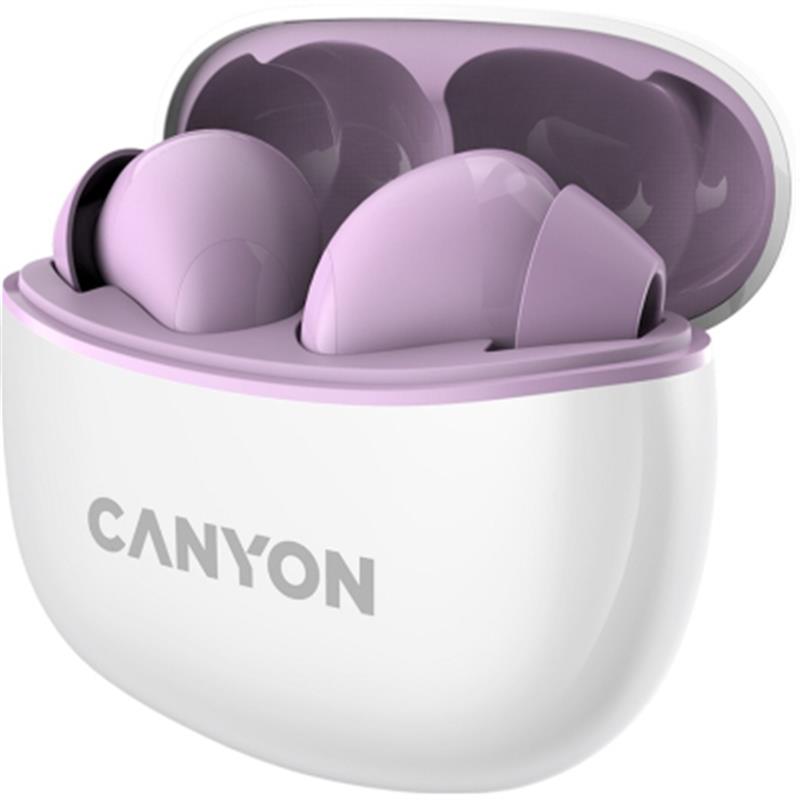 Bluetooth-гарнітура Canyon TWS-5 Purple (CNS-TWS5PU)
