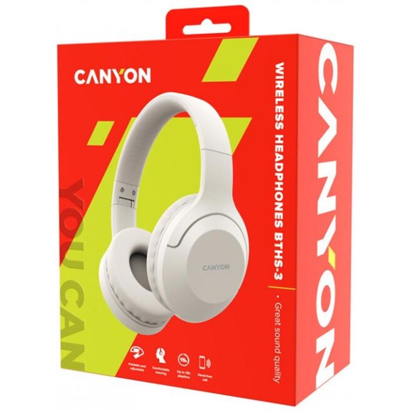 Bluetooth-гарнітура Canyon BTHS-3 Beige (CNS-CBTHS3BE)