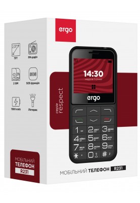 Мобiльний телефон Ergo R231 Dual Sim Black