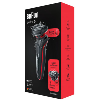 Електробритва Braun Series 5 51-R1000s Black/Red Електробритва Braun Series 5 51-R1000s Black/Red