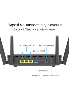 Бездротовий маршрутизатор Asus RT-AX52 (90IG08T0-MO3H00)