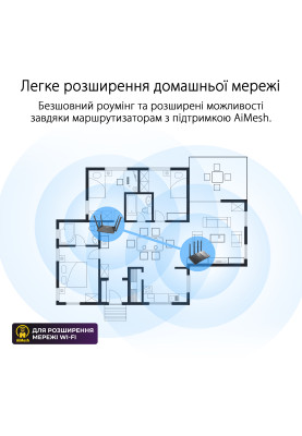 Бездротовий маршрутизатор Asus RT-AX52 (90IG08T0-MO3H00)