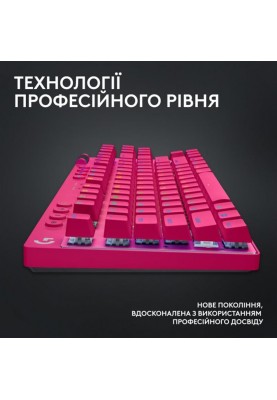 Клавiатура Logitech G PRO X TKL Lightspeed Magenta (920-012159)
