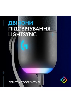 Мiкрофон Logitech Yeti GX Dynamic RGB Gaming Mic with Lightsync Black (988-000569)