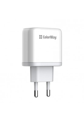 Мережевий зарядний пристрій ColorWay Power Delivery Port PPS USB (Type-C PD + USB QC3.0) (45W) White (CW-CHS042PD-WT)