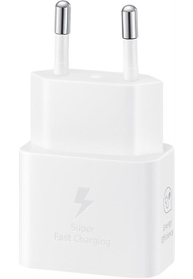 Мережевий зарядний пристрій Samsung EP-T2510XWEGEU White, 25W + кабель USB Type-C