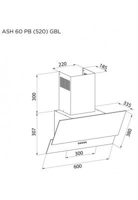 Витяжка Pyramida ASH 60 PB (520) GBL