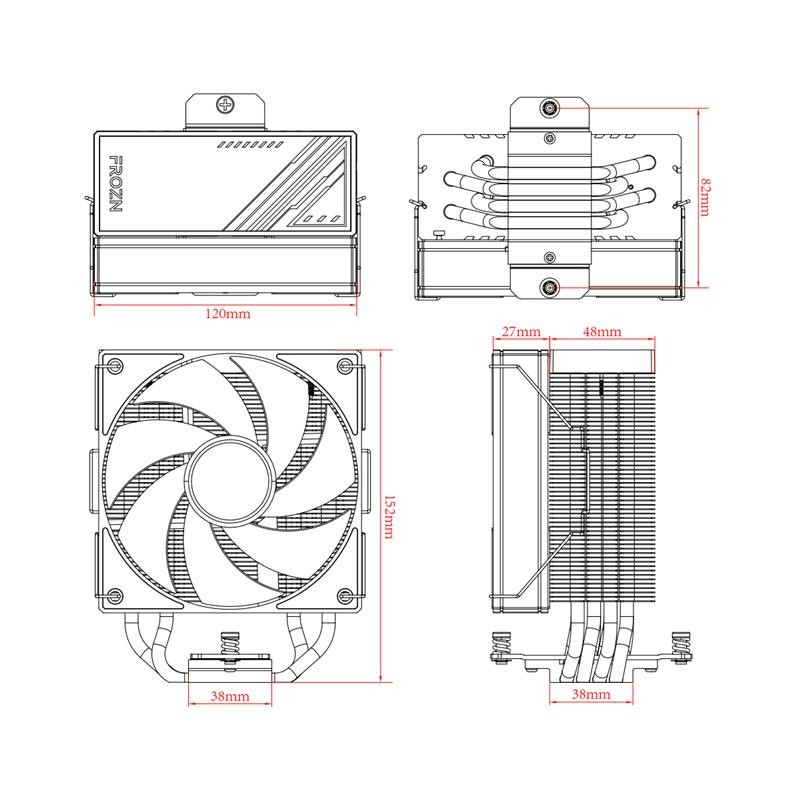 Кулер процесорний ID-Cooling Frozn A410 ARGB White