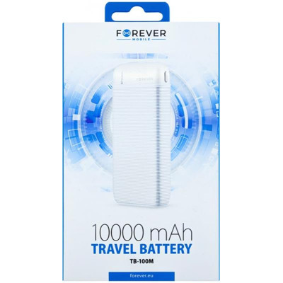 Універсальна мобільна батарея Forever TB-100M 10000mAh White (1283126565106)