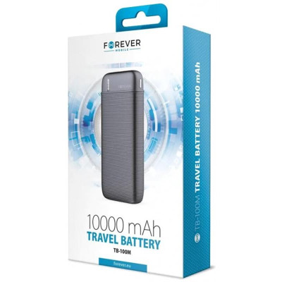 Універсальна мобільна батарея Forever TB-100M 10000mAh Black (1283126565090)
