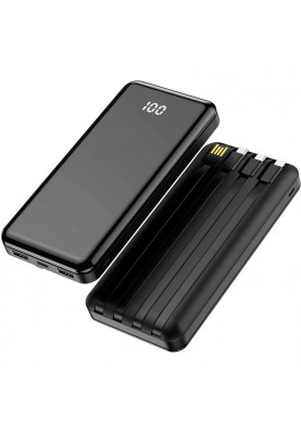 Універсальна мобільна батарея Forewer TB-411 ALLin1 USB-C + Lightning + microUSB 10000mAh Black (1283126565083)