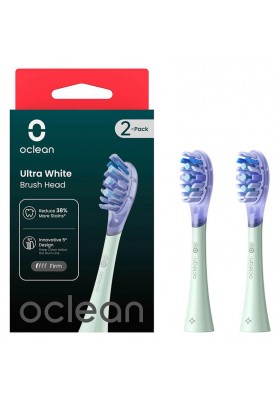 Насадка для зубної електрощітки Oclean UW01 G02 Ultra White Brush Head Green (2 шт) (6970810553529)