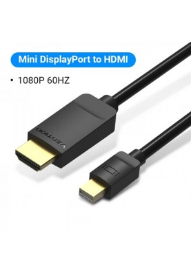 Кабель Vention MiniDisplayPort-HDMI, v1.4, 2 m, Black (HABBH)