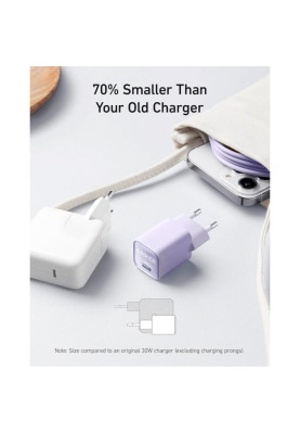 Мережевий зарядний пристрій Anker PowerPort 511 Nano III White, 30 W USB Type-C (A2147G21)