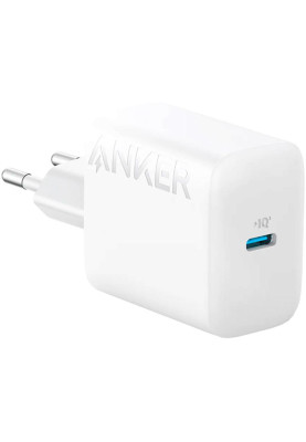 Мережевий зарядний пристрій Anker PowerPort 312 White, 20 W USB Type-C (A2347G21)