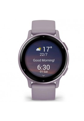 Смарт-годинник Garmin Vivoactive 5 Metallic Orchid Aluminum Bezel with Orchid Case and Silicone Band (010-02862-53)