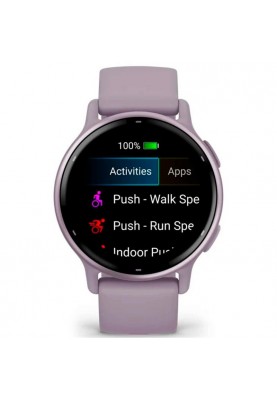 Смарт-годинник Garmin Vivoactive 5 Metallic Orchid Aluminum Bezel with Orchid Case and Silicone Band (010-02862-53)