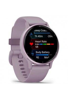 Смарт-годинник Garmin Vivoactive 5 Metallic Orchid Aluminum Bezel with Orchid Case and Silicone Band (010-02862-53)