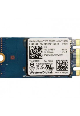 Накопичувач SSD  256GB WD PC SN520 M.2 2242 PCIe 3.0 x2 NVMe TLC (SDAPMUW-256G)