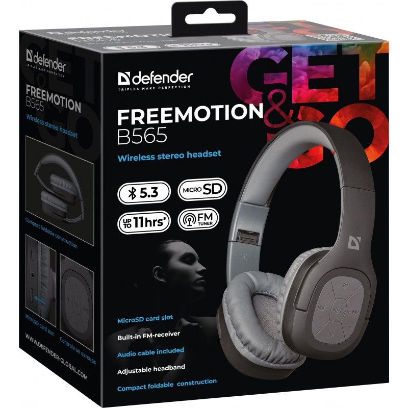 Bluetooth-гарнітура Defender FreeMotion B565 Black (63565)