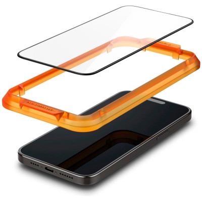 Захисне скло Spigen Glas.tR AlignMaster FC для Apple iPhone 15, Black, 2шт (AGL06906) Захисне скло Spigen Glas.tR AlignMaster FC для Apple iPhone 15, Black, 2шт (AGL06906)