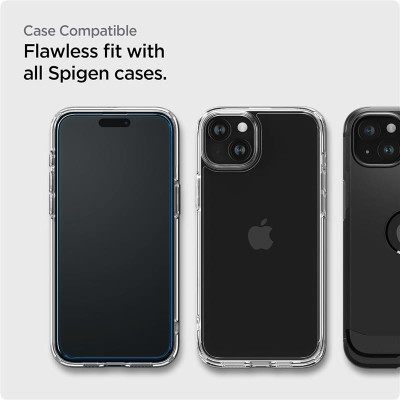 Захисне скло Spigen Glas.tR AlignMaster FC для Apple iPhone 15 Plus, Black, 2шт (AGL06886)