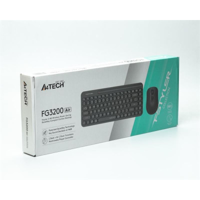 Комплект (клавіатура, миша) бездротовий A4Tech Fstyler FG3200 Air Grey