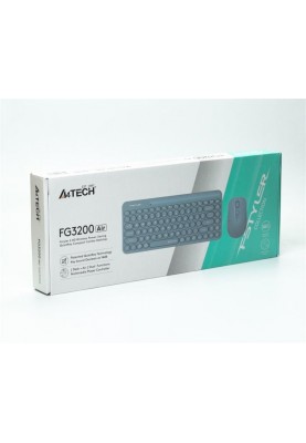 Комплект (клавіатура, мишка) бездротовий A4Tech Fstyler FG3200 Air Blue