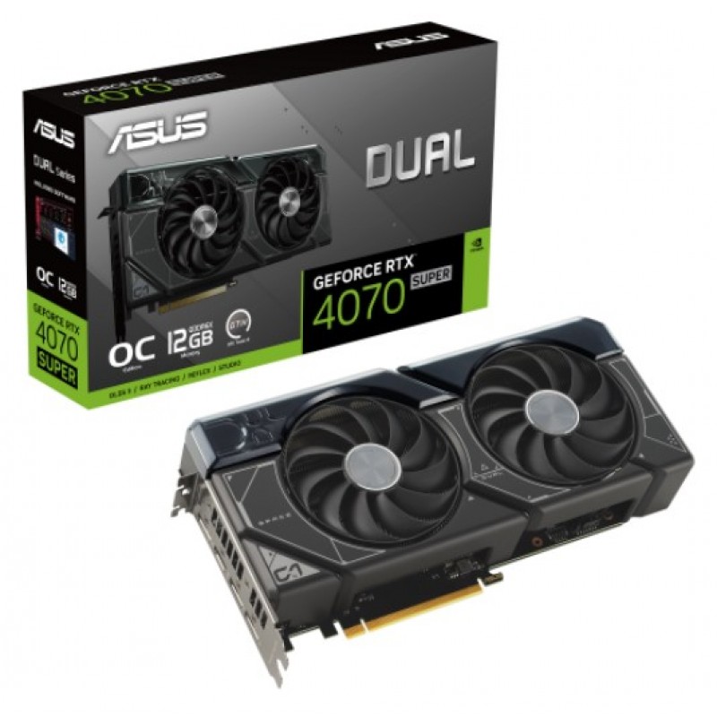 Відеокарта GF RTX 4070 Super 12GB GDDR6X Dual OC Asus (DUAL-RTX4070S-O12G)