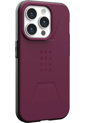 Чохол-накладка Urban Armor Gear Civilian Magsafe для Apple iPhone 15 Pro Max Bordeaux (114295119049)