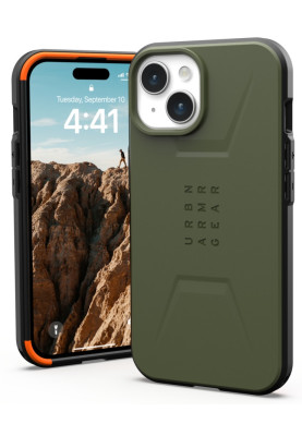 Чохол-накладка Urban Armor Gear Civilian Magsafe для Apple iPhone 15 Olive (114287117272)