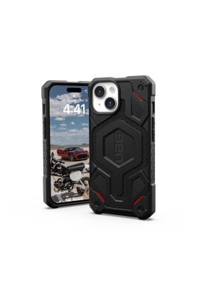 Чохол-накладка Urban Armor Gear Monarch Pro Magsafe для Apple iPhone 15 Kevlar Black (114219113940)