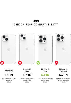 Чохол-накладка Urban Armor Gear Plyo Magsafe для Apple iPhone 15 Pro Ice/Gold (114286114381)