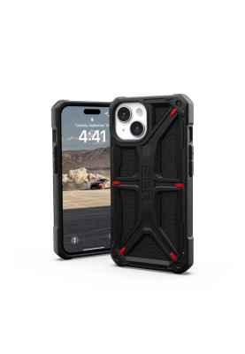 Чохол-накладка Urban Armor Gear Monarch для Apple iPhone 15 Kevlar Black (114289113940)